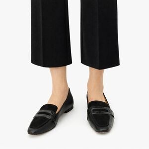 Louise et Cie Dress Loafers 10.5 Black Leather Penny Flats Almond Toe Formal